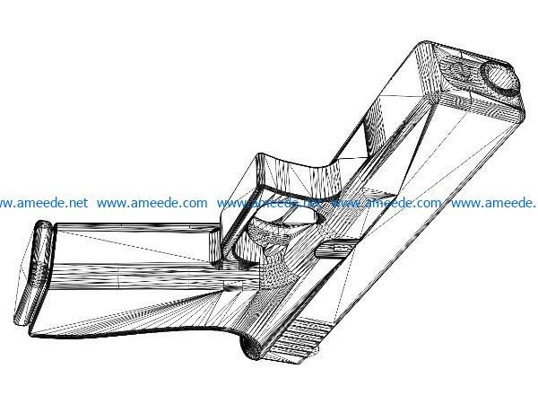 3D illusion led lamp silence gun free vector download for laser engraving machines