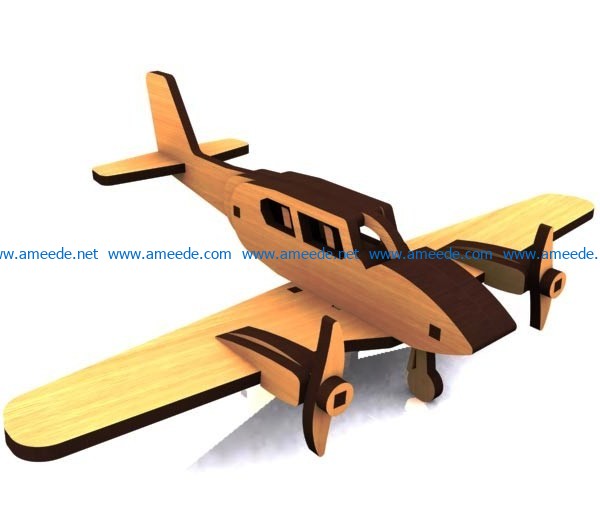 Airplane model file cdr and dxf free vector download for Laser cut CNC