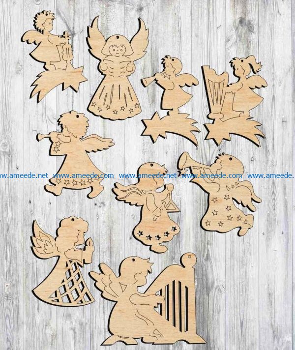 Angel file cdr and dxf free vector download for Laser cut