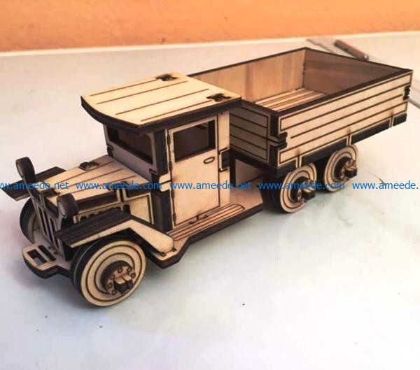 Antique truck file cdr and dxf free vector download for Laser cut