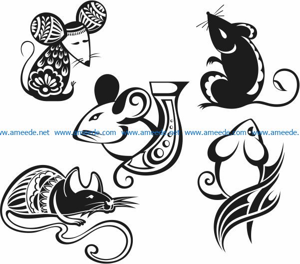Art mouse 2020 file cdr and dxf free vector download for print or laser engraving machines