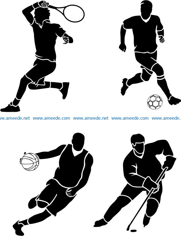 Athlete file cdr and dxf free vector download for print or laser engraving machines