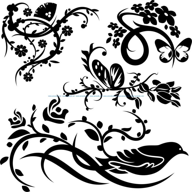 Beautiful wall paintings file cdr and dxf free vector download for print or laser engraving machines f