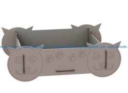 Bed for cat file cdr and dxf free vector download for Laser cut
