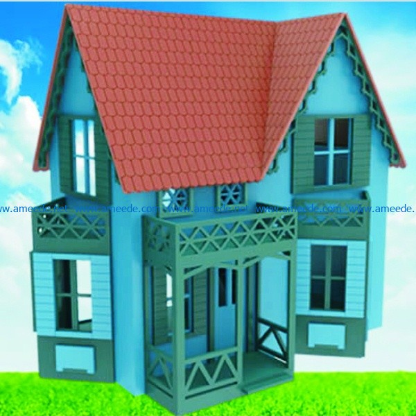 Betsy Hagar House file cdr and dxf free vector download for Laser cut