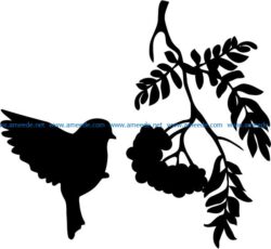 Birds eat fruit file cdr and dxf free vector download for print or laser engraving machines