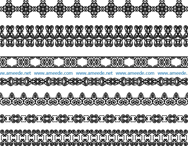 Border pattern file cdr and dxf free vector download for laser engraving machines