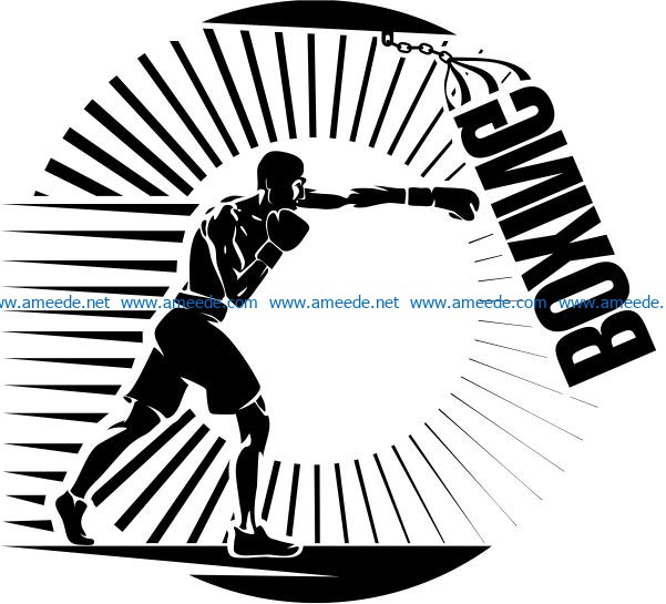 Boxing athlete file cdr and dxf free vector download for print or laser engraving machines
