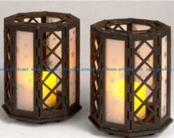 Candle Holder lamp file cdr and dxf free vector download for Laser cut