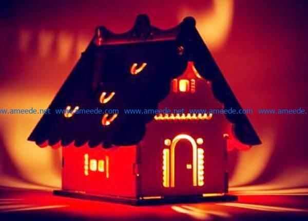 Candle house file cdr and dxf free vector download for Laser cut