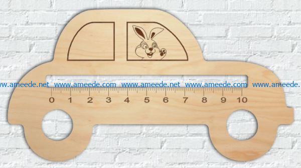 Car ruler file cdr and dxf free vector download for Laser cut