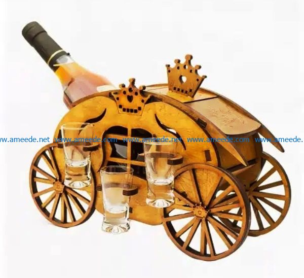 Carriage Minibar file cdr and dxf free vector download for Laser cut