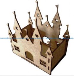 Castle Decoration file cdr and dxf free vector download for Laser cut