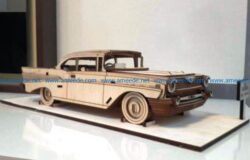 Chevrolet Bel Air 1957 file cdr and dxf free vector download for Laser cut CNC