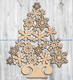 Christmas tree 2020 file cdr and dxf free vector download for Laser cut