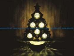 Christmas tree file cdr and dxf free vector download for Laser cut