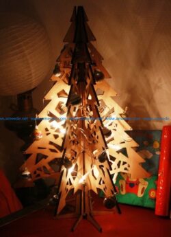 Christmas tree file cdr and dxf free vector download for Laser cut