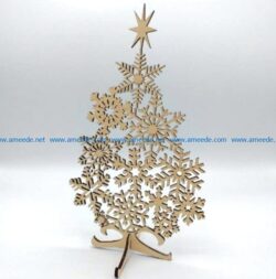 Christmas tree  file cdr and dxf free vector download for Laser cut