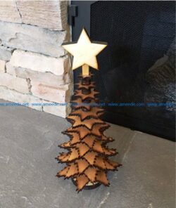 Christmas tree from the stars file cdr and dxf free vector download for Laser cut