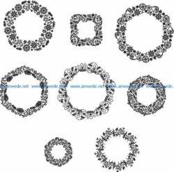 Christmas wreath file cdr and dxf free vector download for print or laser engraving machines