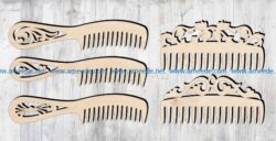 Comb file cdr and dxf free vector download for Laser cut