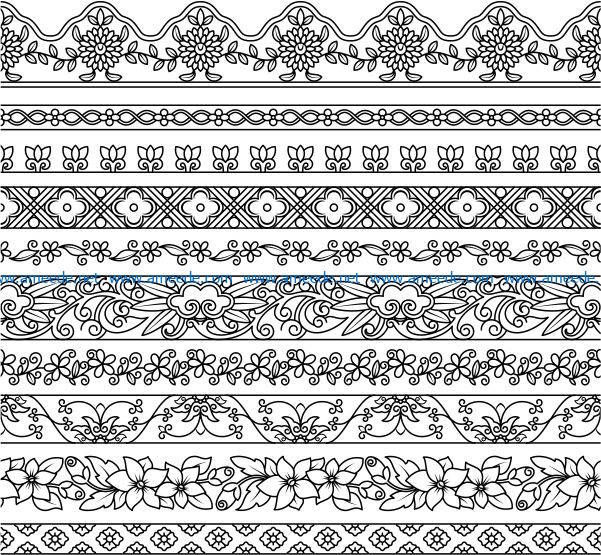 Contour pattern file cdr and dxf free vector download for print or laser engraving machines