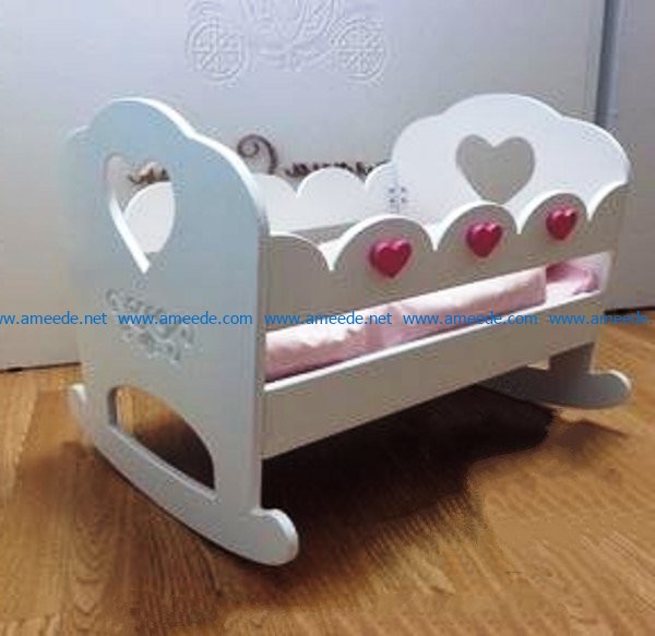 Crib Children's file cdr and dxf free vector download for Laser cut CNC