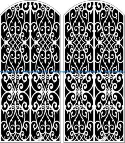 Design pattern door E0006156 file cdr and dxf free vector download for Laser cut CNC