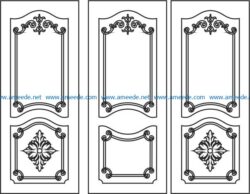 Design pattern door  E0006197 file cdr and dxf free vector download for Laser cut CNC