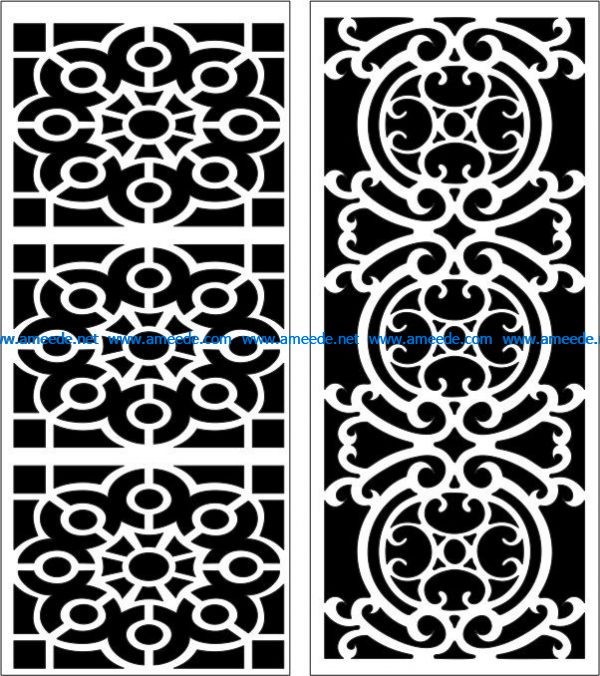 Design pattern panel screen E0006159 file cdr and dxf free vector download for Laser cut CNC