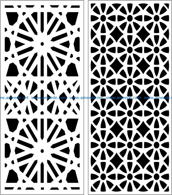 Design pattern panel screen E0006202 file cdr and dxf free vector download for Laser cut CNC