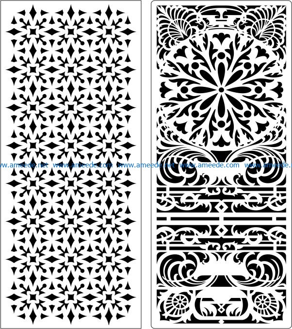 Design pattern panel screen E000620 file cdr and dxf free vector download for Laser cut CNC