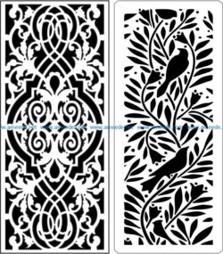 Design pattern panel screen E0006312 file cdr and dxf free vector download for Laser cut CNC