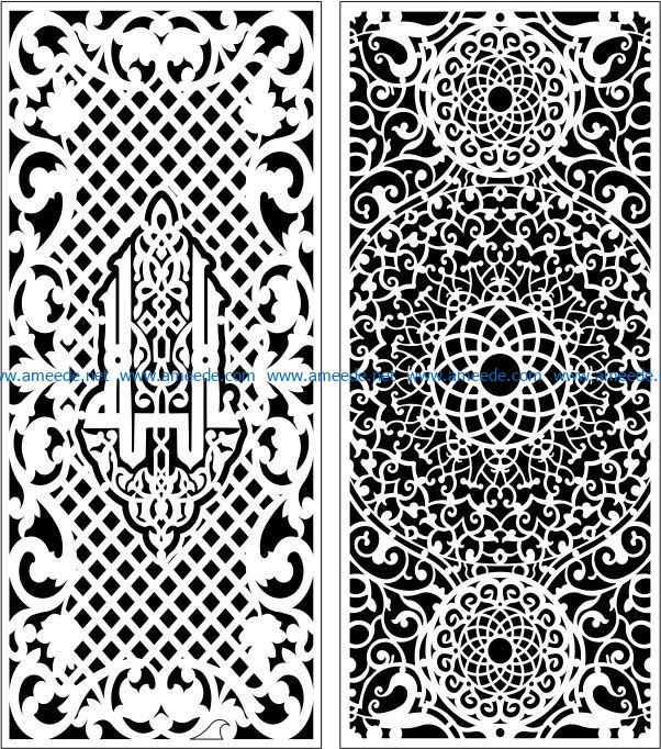 Design pattern panel screen E0006314 file cdr and dxf free vector download for Laser cut CNC