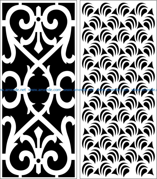 Design pattern panel screen E0006391 file cdr and dxf free vector download for Laser cut CNC