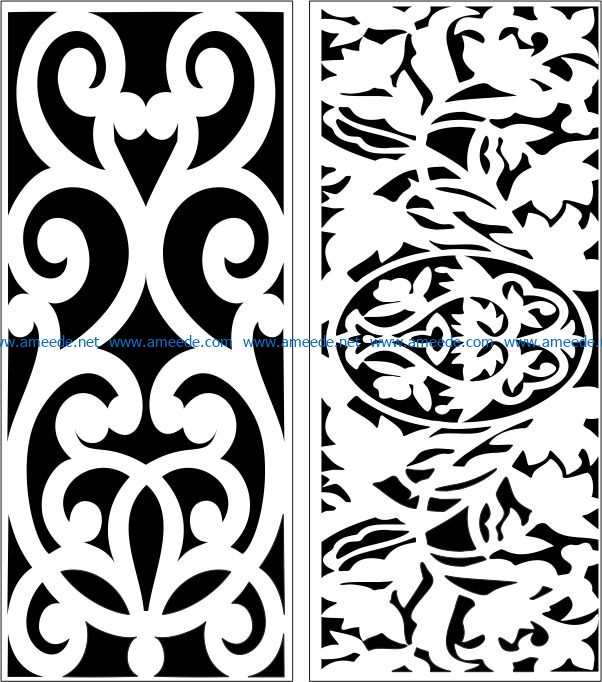 Design pattern panel screen E0006393 file cdr and dxf free vector download for Laser cut CNC