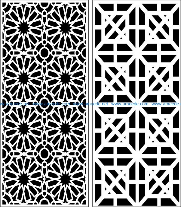 Design pattern panel screen E0006394 file cdr and dxf free vector download for Laser cut CNC