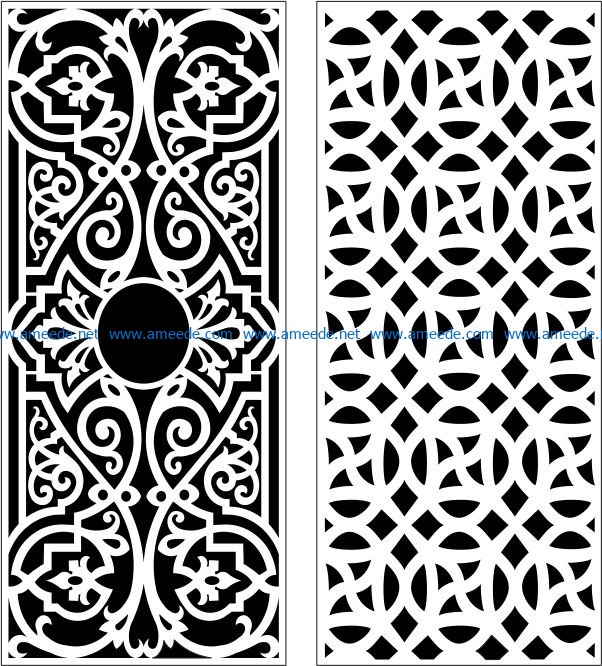 Design pattern panel screen E0006397 file cdr and dxf free vector download for Laser cut CNC