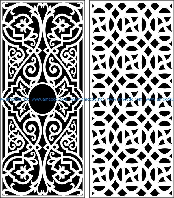 Design pattern panel screen E0006457 file cdr and dxf free vector download for Laser cut CNC
