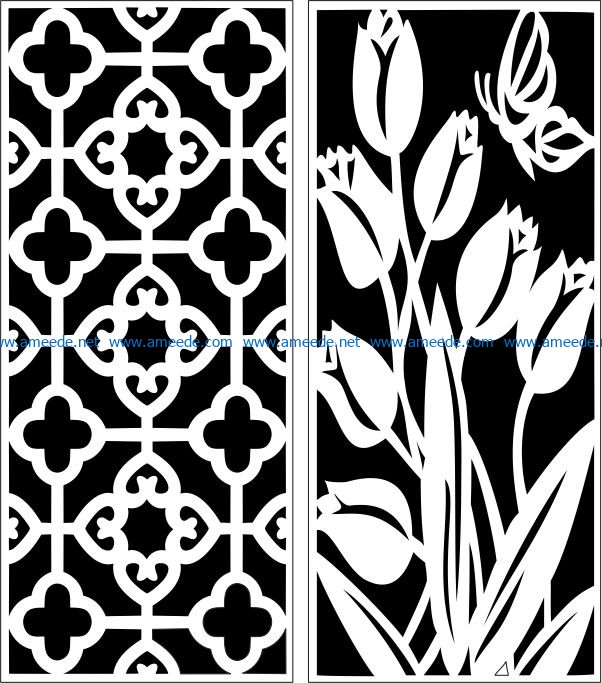 Design pattern panel screen E0006459 file cdr and dxf free vector download for Laser cut CNC