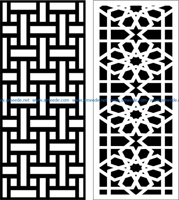 Design pattern panel screen E0006461 file cdr and dxf free vector download for Laser cut CNC