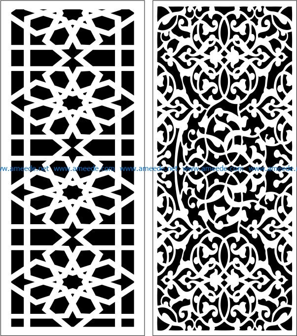 Design pattern panel screen E0006555 file cdr and dxf free vector download for Laser cut CNC