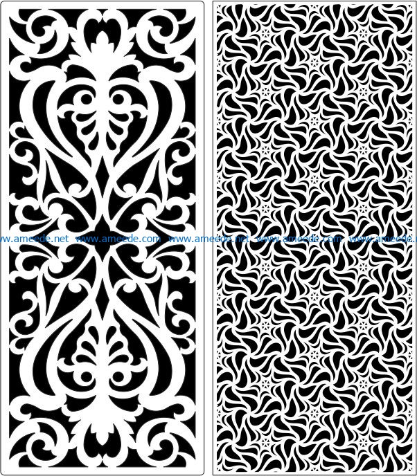 Design pattern panel screen E0006556 file cdr and dxf free vector download for Laser cut CNC