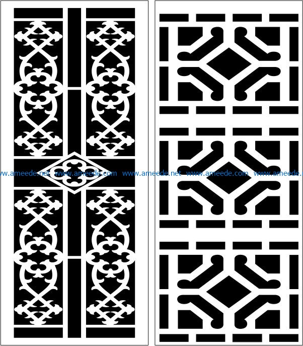 Design pattern panel screen E0006559 file cdr and dxf free vector download for Laser cut CNC