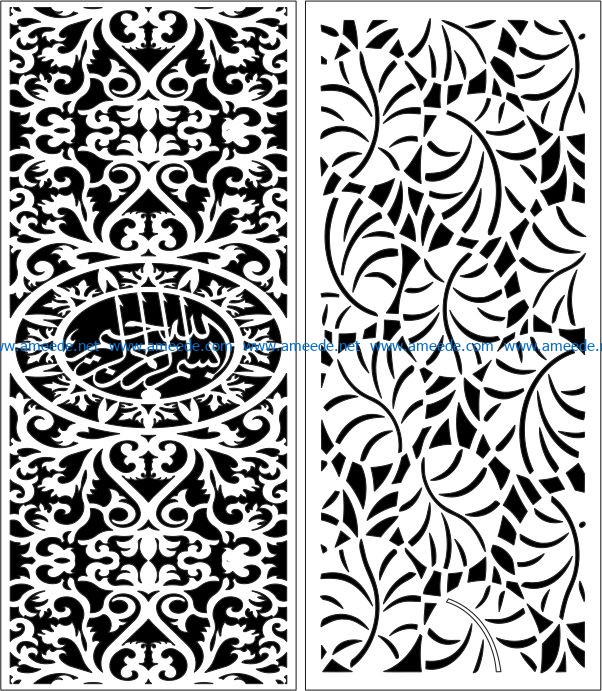 Design pattern panel screen E0006560 file cdr and dxf free vector download for Laser cut CNC