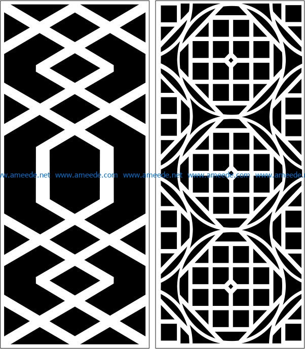 Design pattern panel screen E0006563 file cdr and dxf free vector download for Laser cut CNC