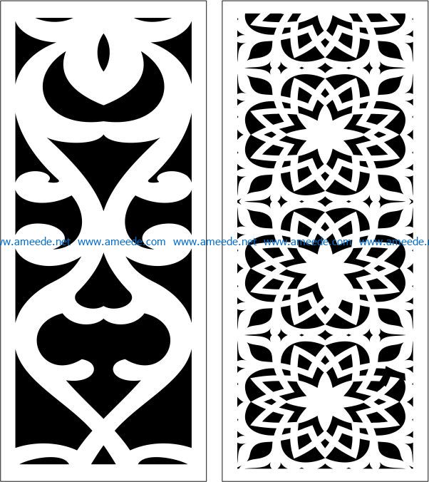 Design pattern panel screen E0006855 file cdr and dxf free vector download for Laser cut CNC