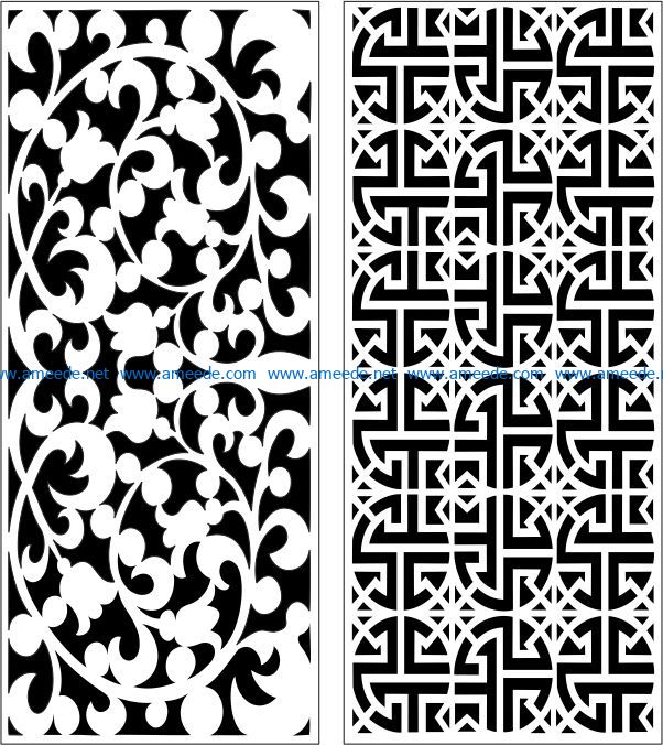 Design pattern panel screen E0006860 file cdr and dxf free vector download for Laser cut CNC