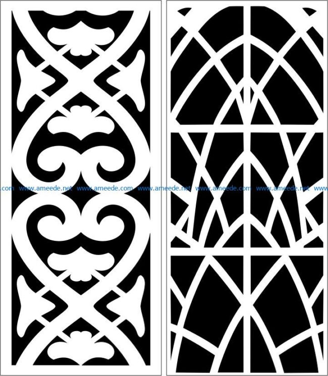 Design pattern panel screen E0006861 file cdr and dxf free vector download for Laser cut CNC
