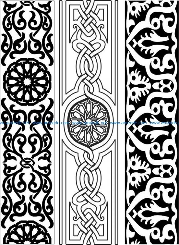 Design pattern woodcarving E0006151 file cdr and dxf free vector download for Laser cut CNC
